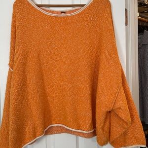 Free People Bardot Cropped Sweater Orange (Large)